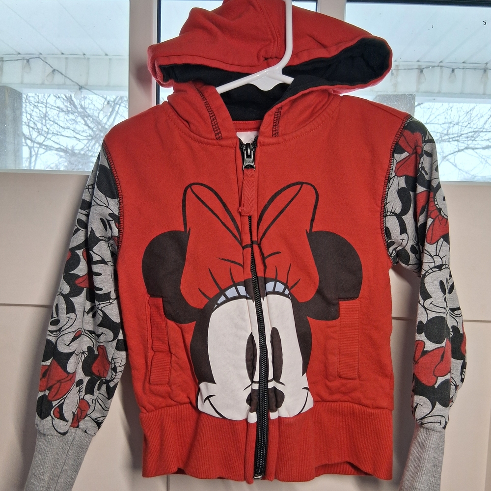 Disney Minnie Mouse Red and Black Kids Hoodie